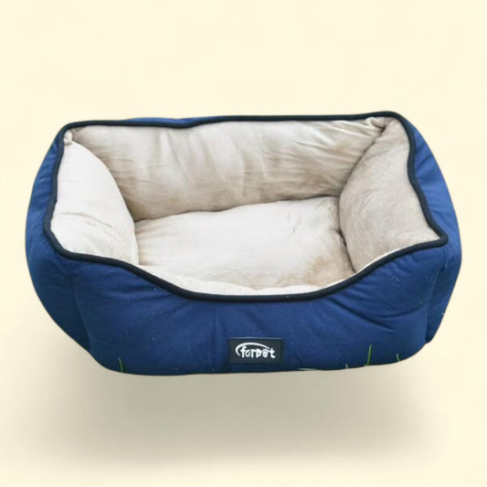 Strong Camel Pet Dog Puppy Cat Bed, Small Blue, Fleece Warm House Sofa Cotton Plush Nest Mat Sleeping Bed