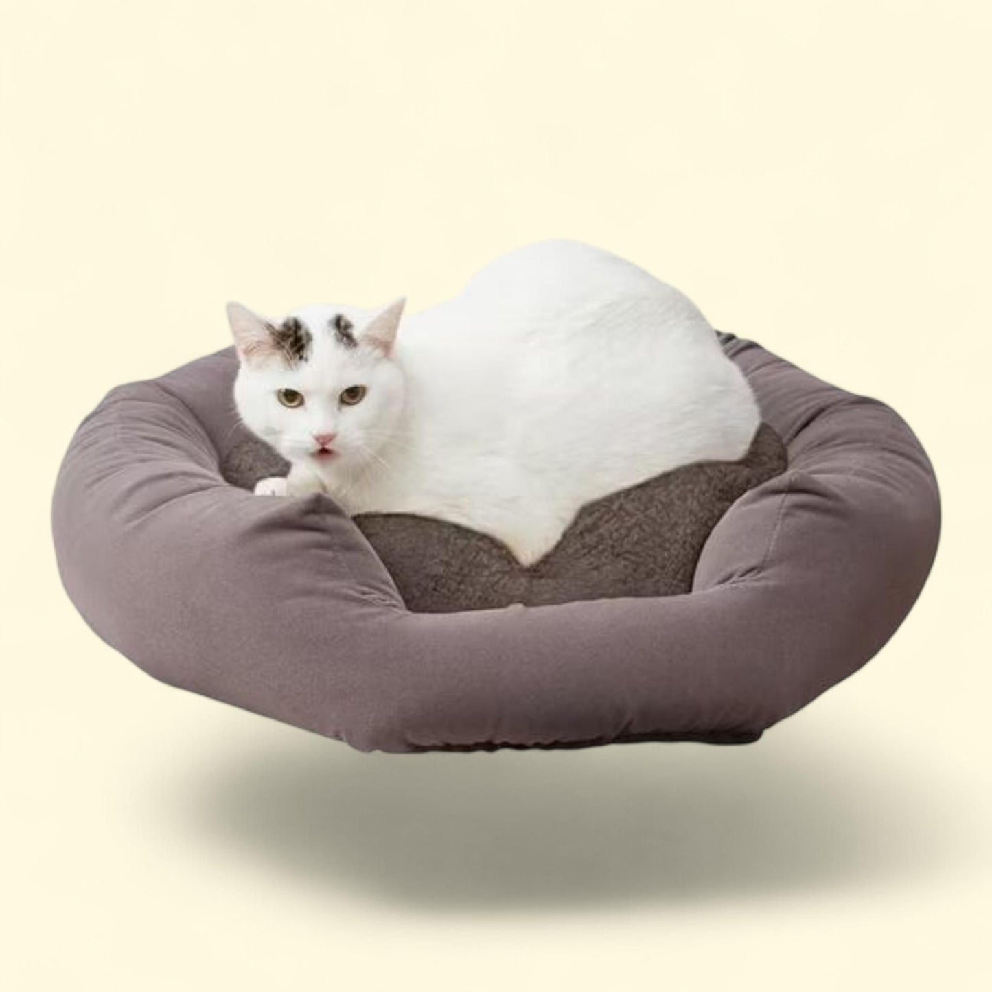 Happy Hounds Chloe Cuddler Donut Cat Bed, Gray, Size