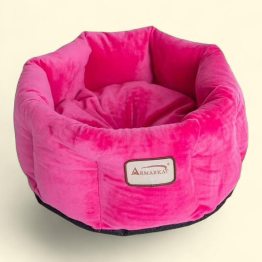 Armarkat Cozy Pet Bed, 15-Inch Diameter, Pink