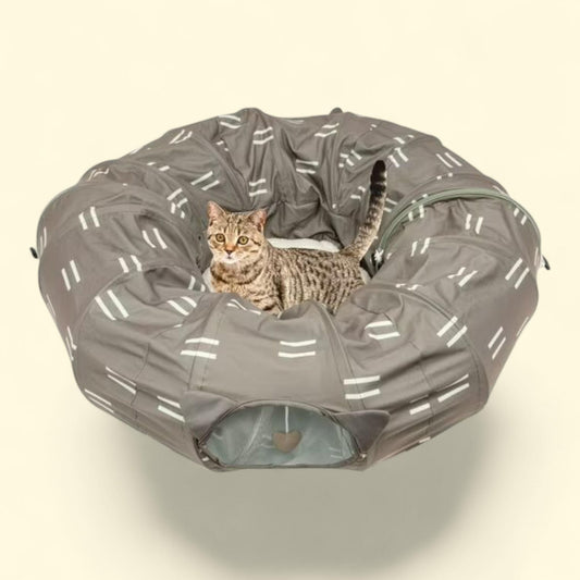 Kitty City Tunnel Cat Bed, brown