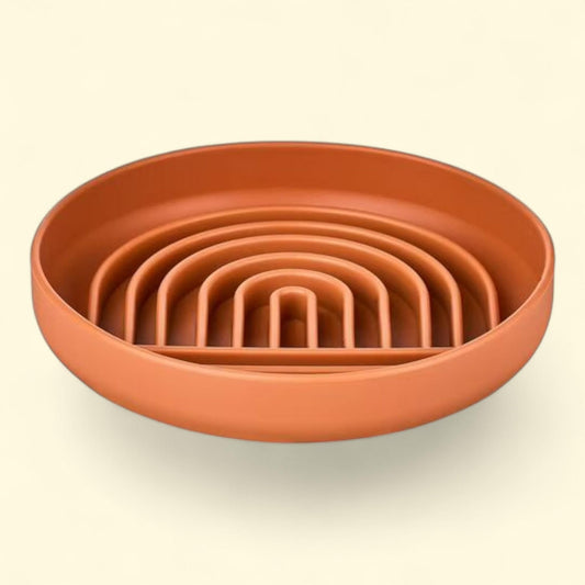 Vibrant Life Slow Pet Feeder, Silicone, Brown