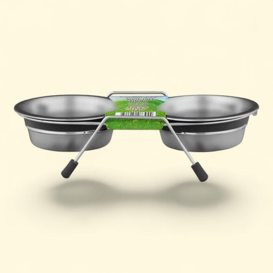 Loving Pets Silent Double Diner Food Bowl, Cat and Dog