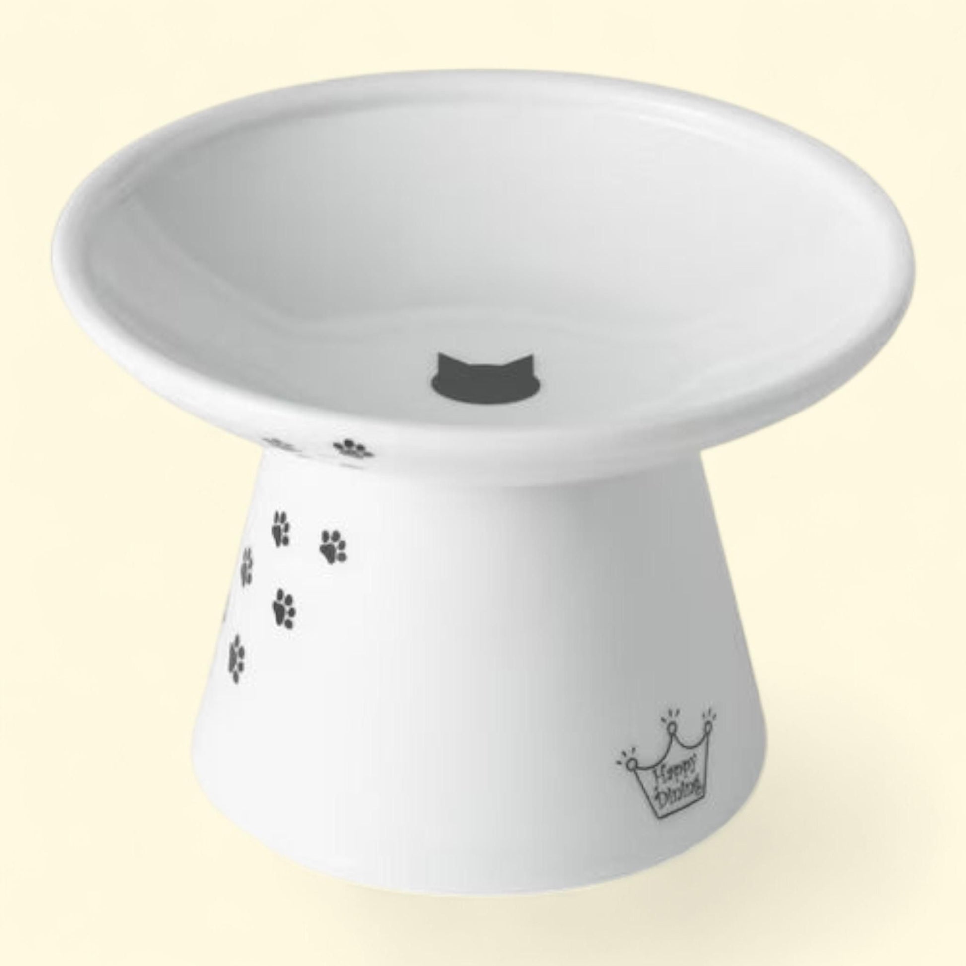 Necoichi Cat Food Bowl, Extra Wide, White — authentic US product shipped worldwide by Treatspree