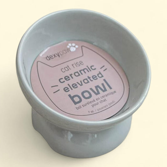 Dexypaws Ceramic Cat Bowl, 7oz