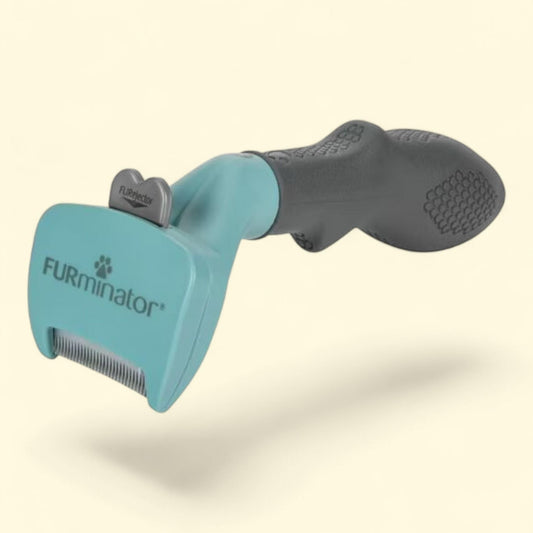 FURminator Cat Undercoat deShedding Tool, Small, Long Hair, Reduces Loose Hair, small