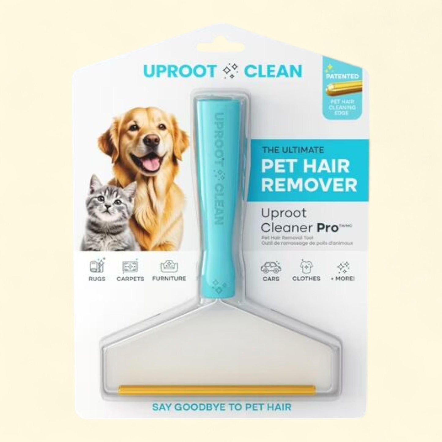 Uproot Cleaner Pro Lint and Pet Hair Remover Brush, Cat/Dog Hair, Size
