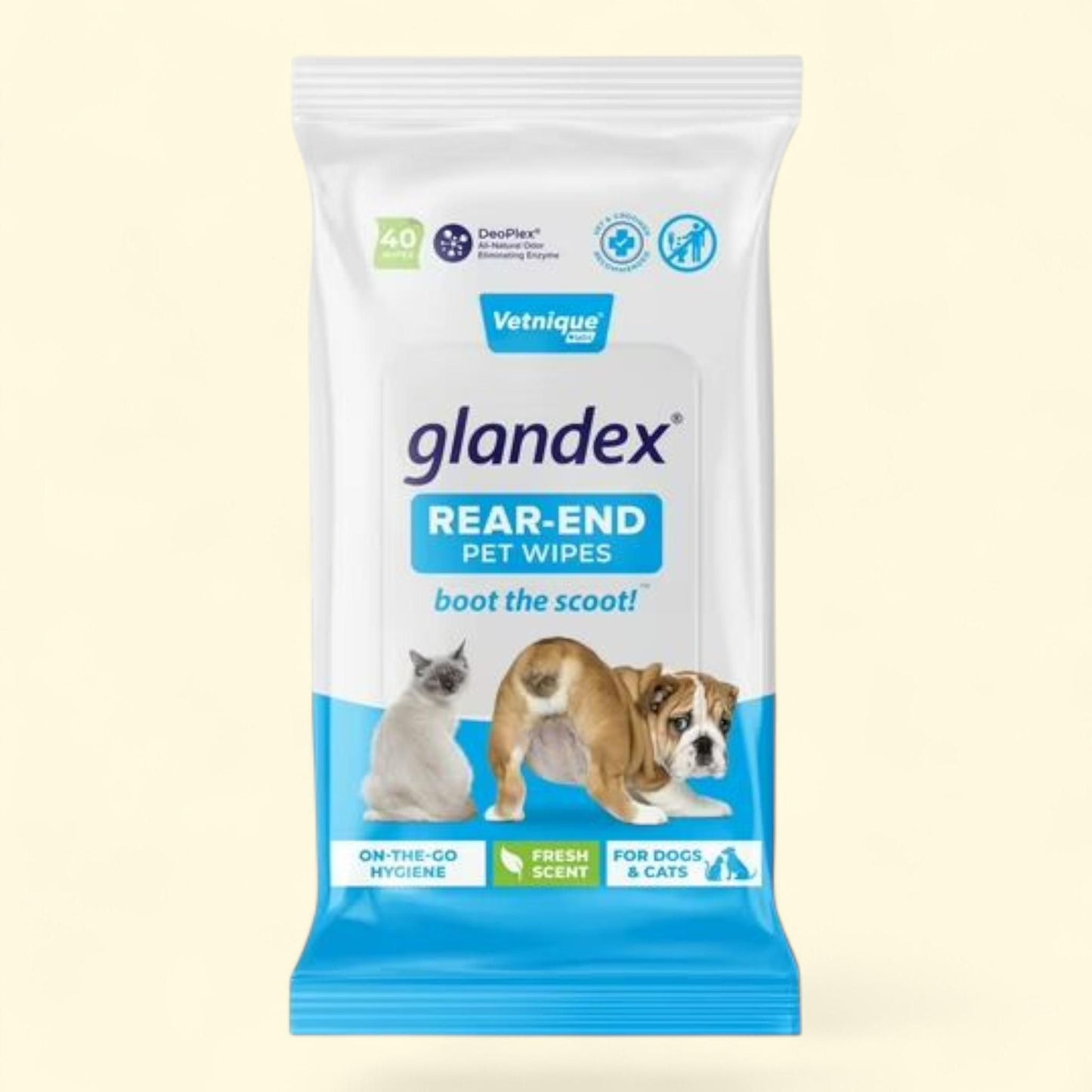 Vetnique Labs Glandex Pet Wipes, 40 Count