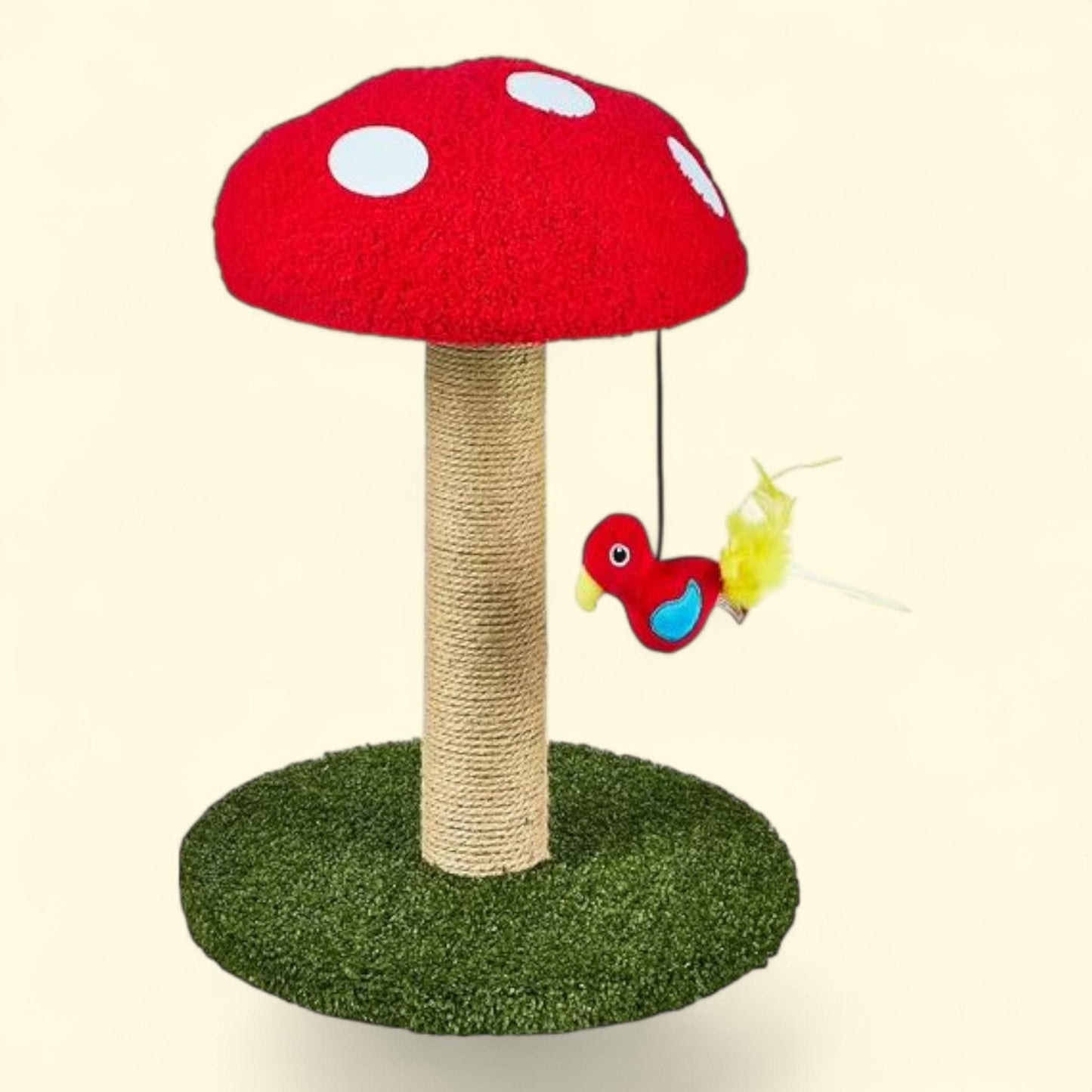 Vibrant Life Deluxe Jute Mushroom Cat Scratching Post, Multicolor, 1 count