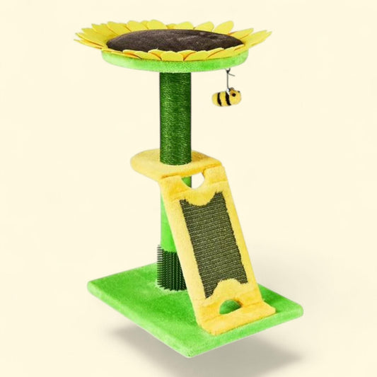 Vibrant Life Sunflower Sisal Cat Scratching Post & Perch, 24"