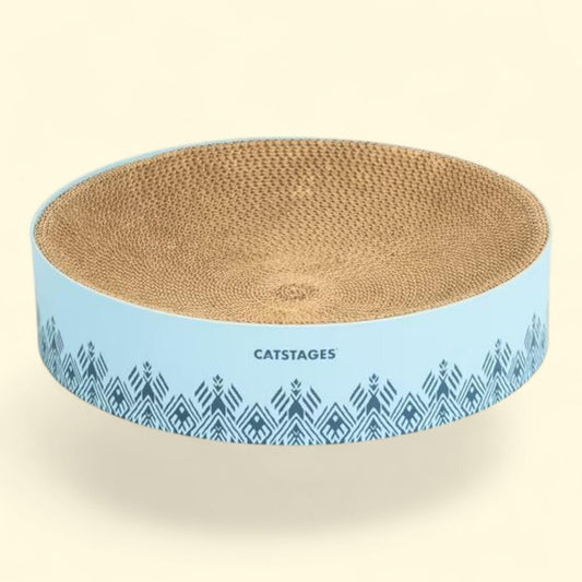 Catstages Scratch & Snuggle Cat Scratcher Bowl, Blue, 1 count