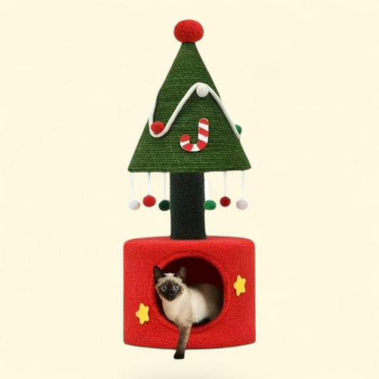 Uforic Cute Christmas Cat Tree, 32"