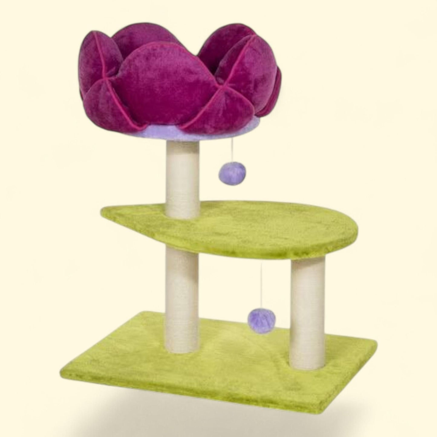 Prevue Pet Products Flower Power Cat Scratching Post, Green & Pink Fabric 7320, 1 count