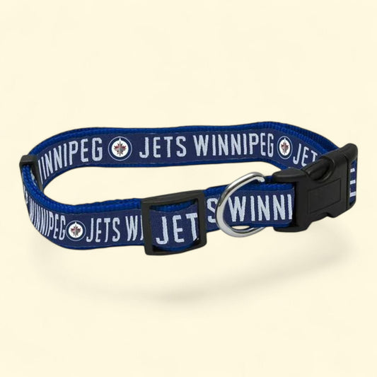 Pets First Winnipeg Jets NHL Fashion Dog Cat Collar, Blue, Medium