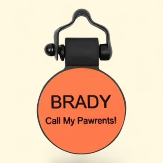 SiliDog Pet Tags, Orange Circle, 1.25x1.25