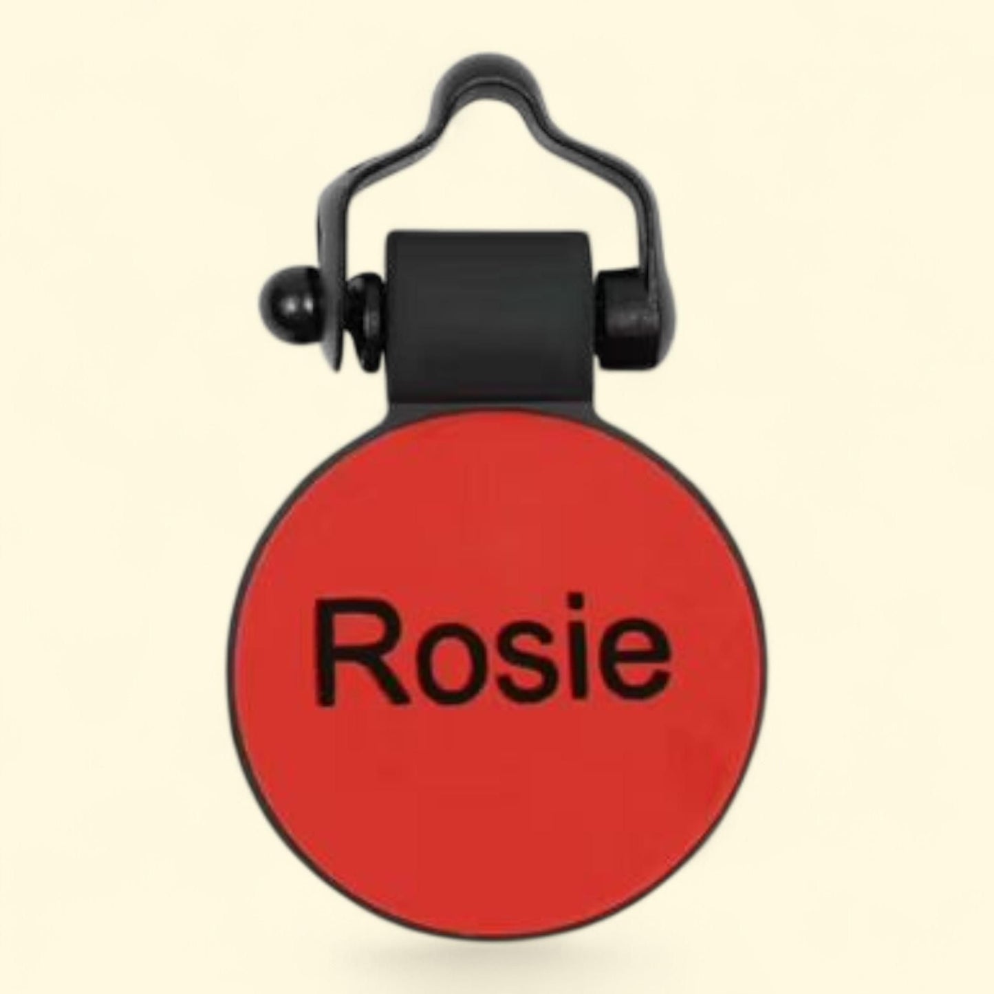 SiliDog Pet Tags, Red Circle, 1.25x1.25