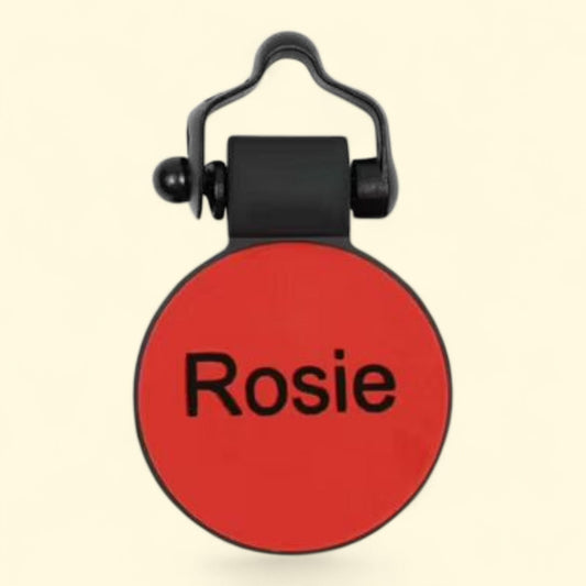 SiliDog Pet Tags, Red Circle, 1.25x1.25