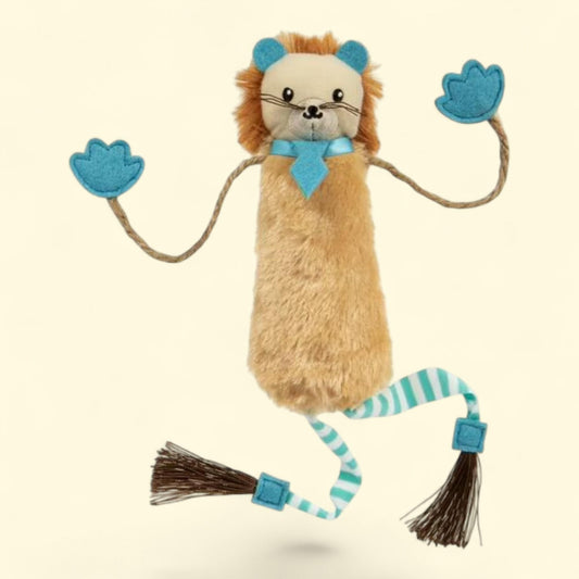 SmartyKat Loopy Lion Cat Toy, Door Hanging Breakaway Kicker, Catnip, 1 count