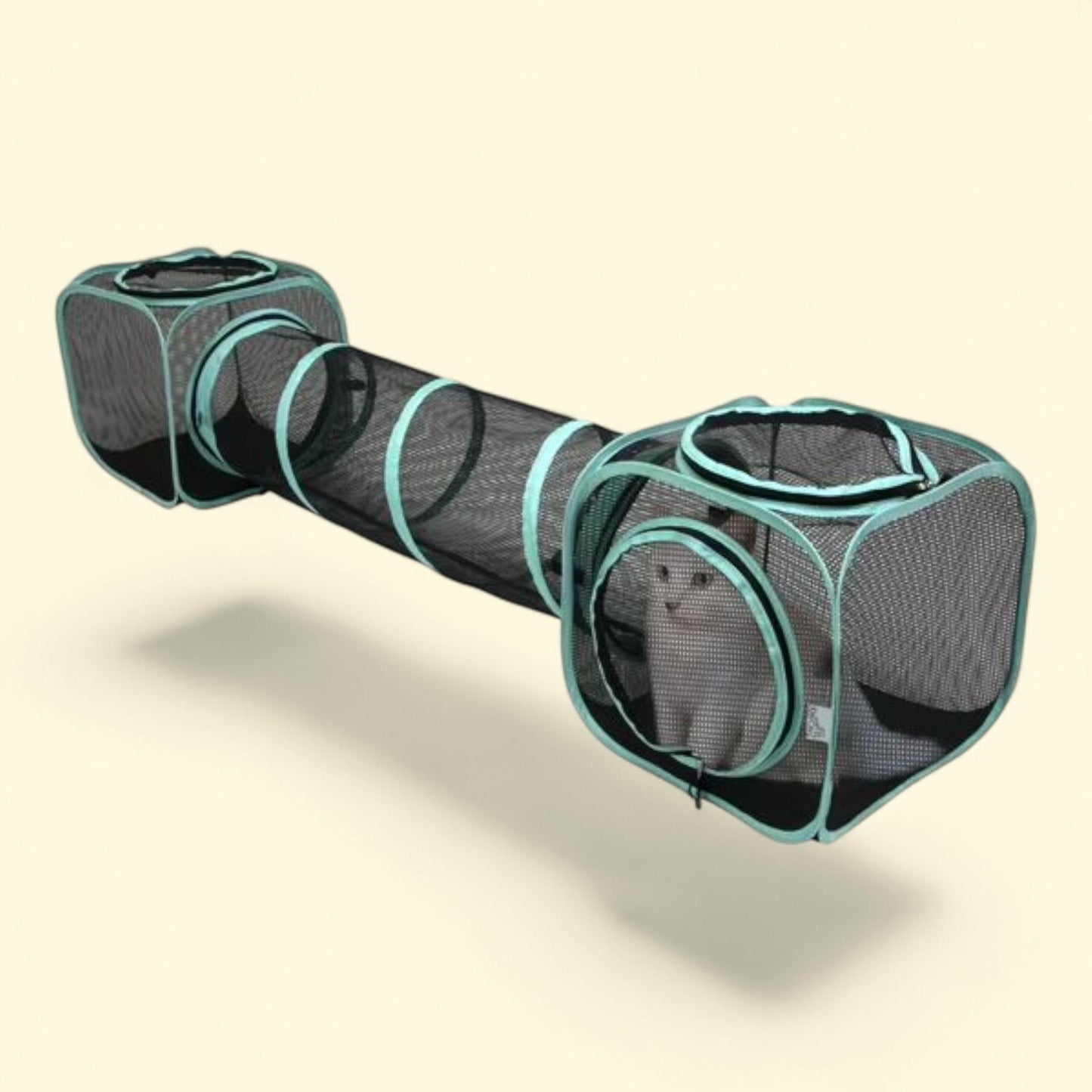 Kitty City, Cat Toys, Outdoor 2-Way Mesh Pop-Open Cat Tunnel, Multi-Color, O/S, 1 count