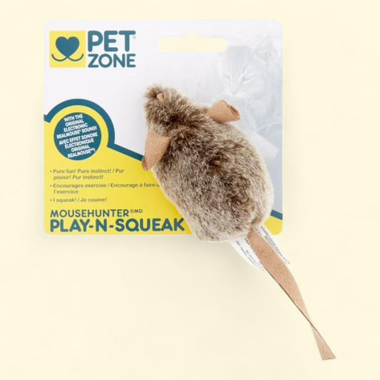 Pet Zone Play-N-Squeak Mouse Hunter Cat Toy, Cats and Kittens, 1 count
