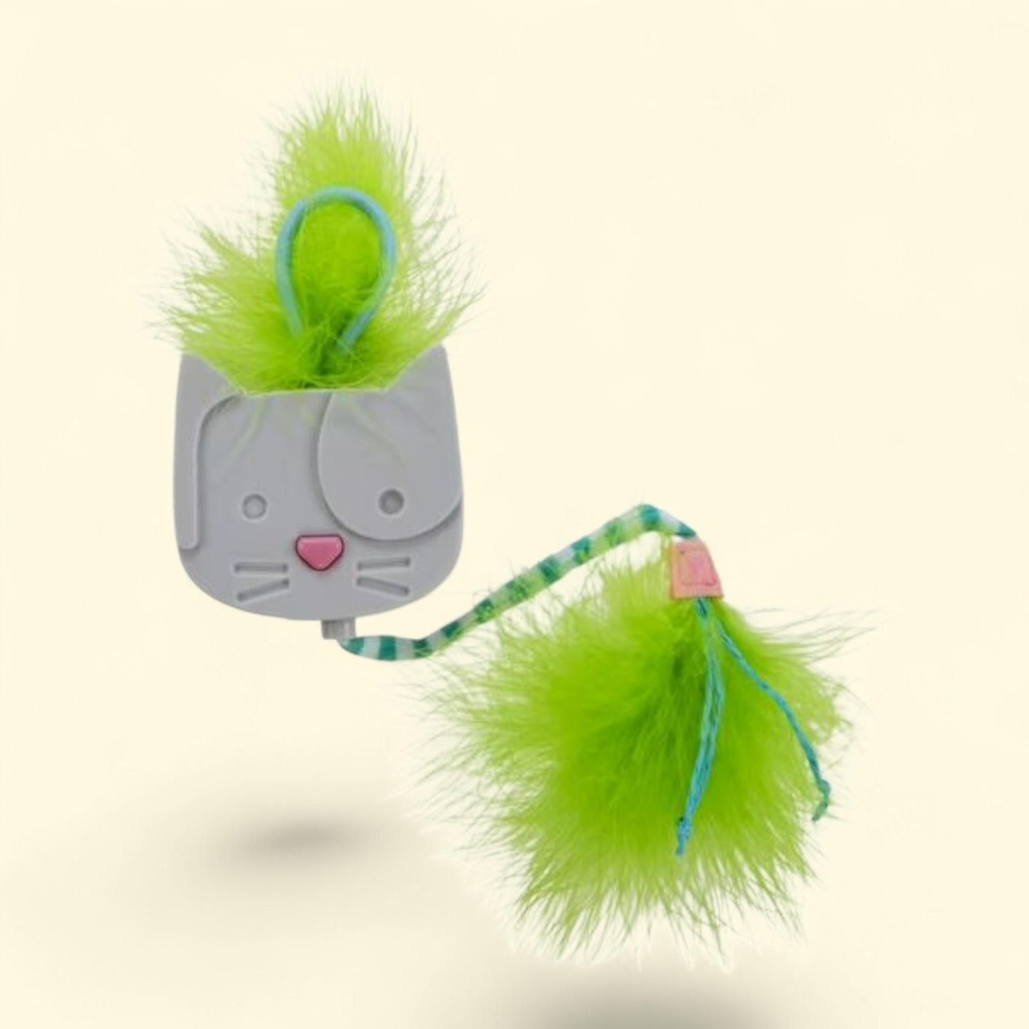 SmartyKat Twirly Tail Cat Toy, Electronic Teaser, Feathers & Raffia, Hanging, 1 count