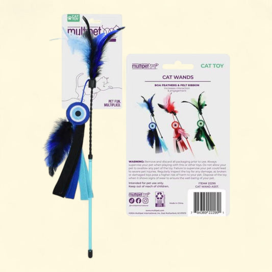 Multipet Felt Circle Cat Wand, 17"