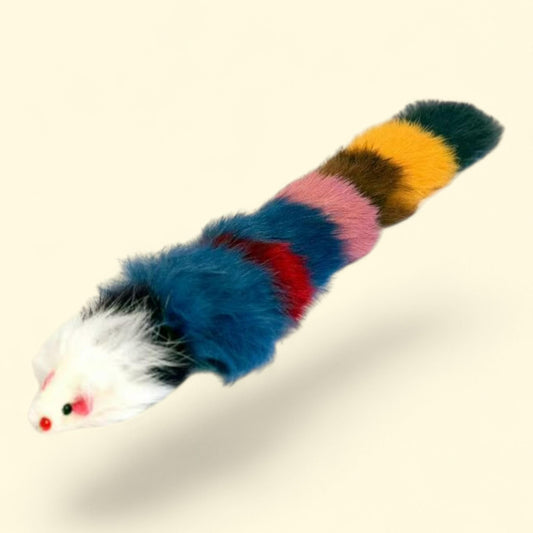 Iconic Pet - Fur Weasel Toy, Multi-Colored, 1 count