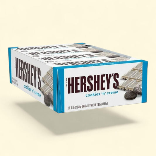 HERSHEY'S Cookies 'n' Creme Candy Bars, 1.55 oz., 36 pk.