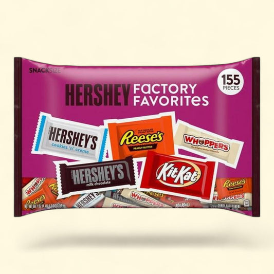HERSHEY'S Chocolate Factory Favorites Candy, Snack Size, 155 pcs.