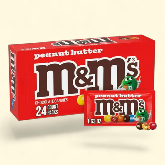 M&M'S Peanut Butter Milk Chocolate Candy, Full Size, 24 ct.