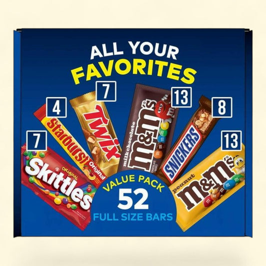 Mars Candy Bars, Full Size, 52 pk