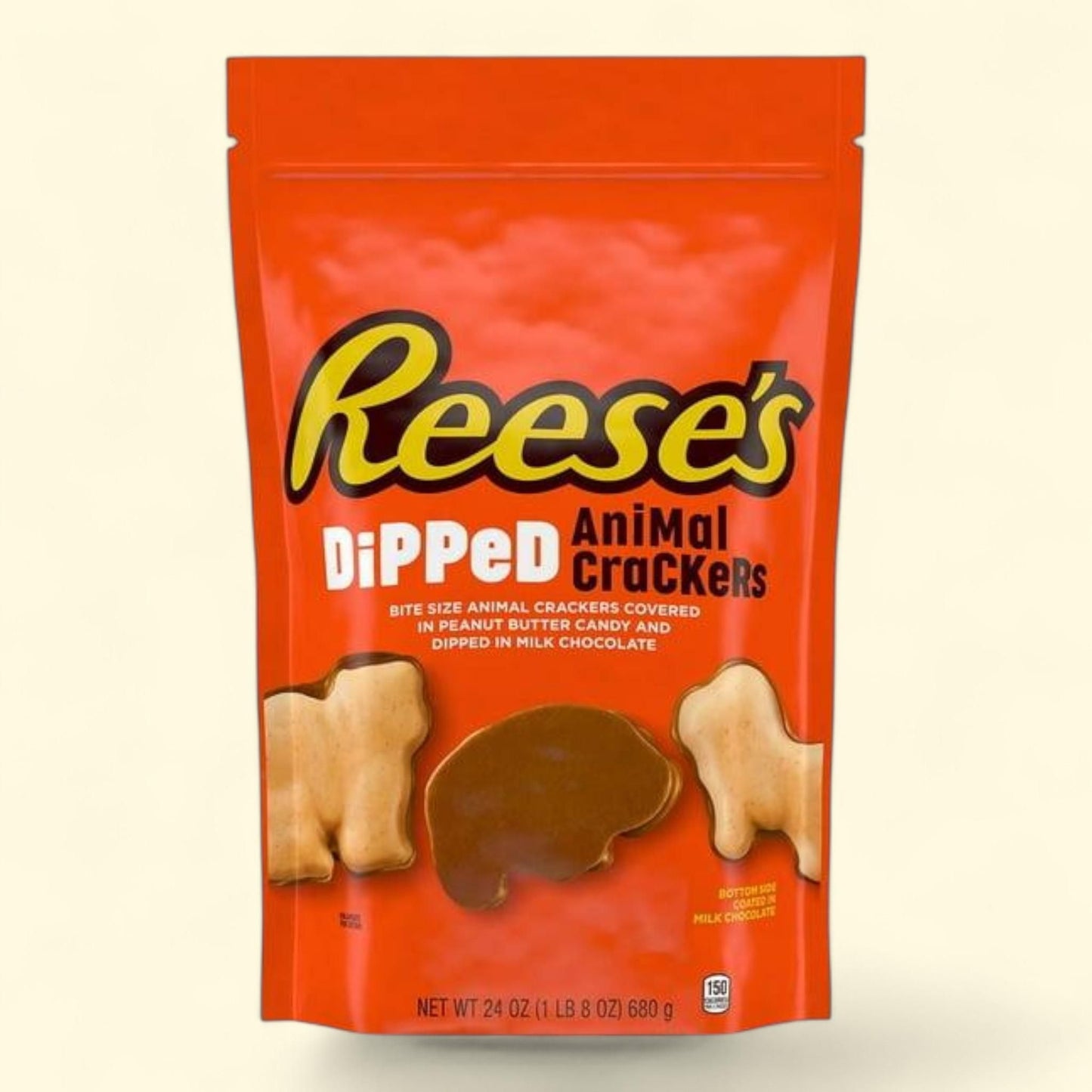 REESE'S Chocolate Peanut Butter Dipped, Animal Crackers, 24 oz. — authentic US product shipped worldwide by Treatspree