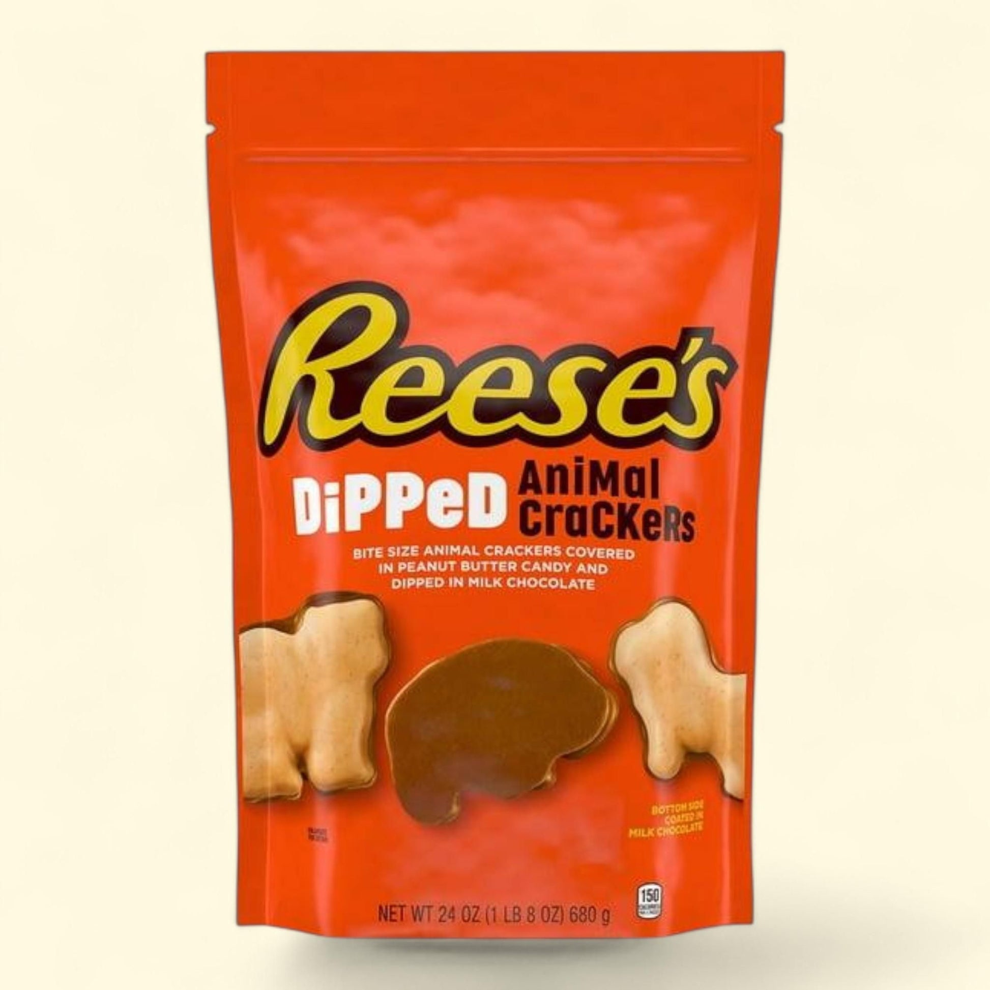 REESE'S Chocolate Peanut Butter Dipped, Animal Crackers, 24 oz. — authentic US product shipped worldwide by Treatspree