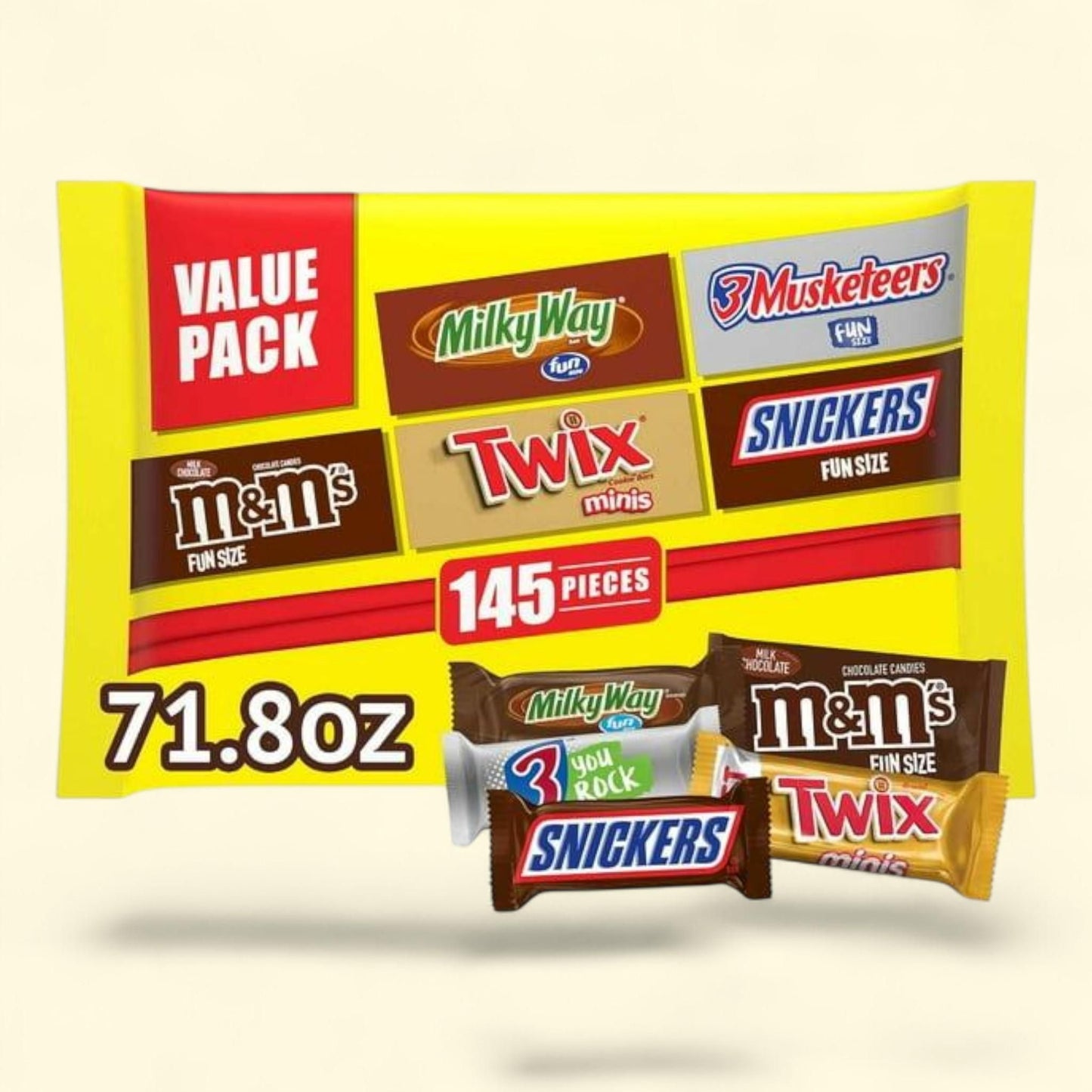 Mars Milk Chocolate Variety Pack Candy, 145 pcs