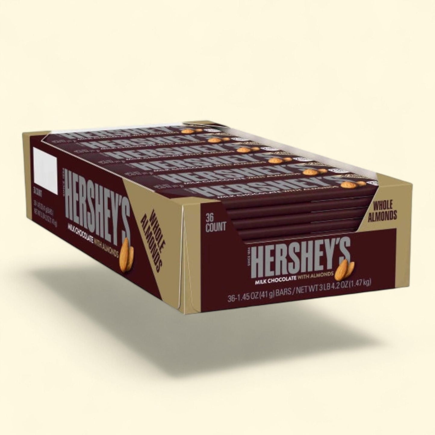 Hershey's Milk Chocolate With Almonds, 1.45 oz, 36-count