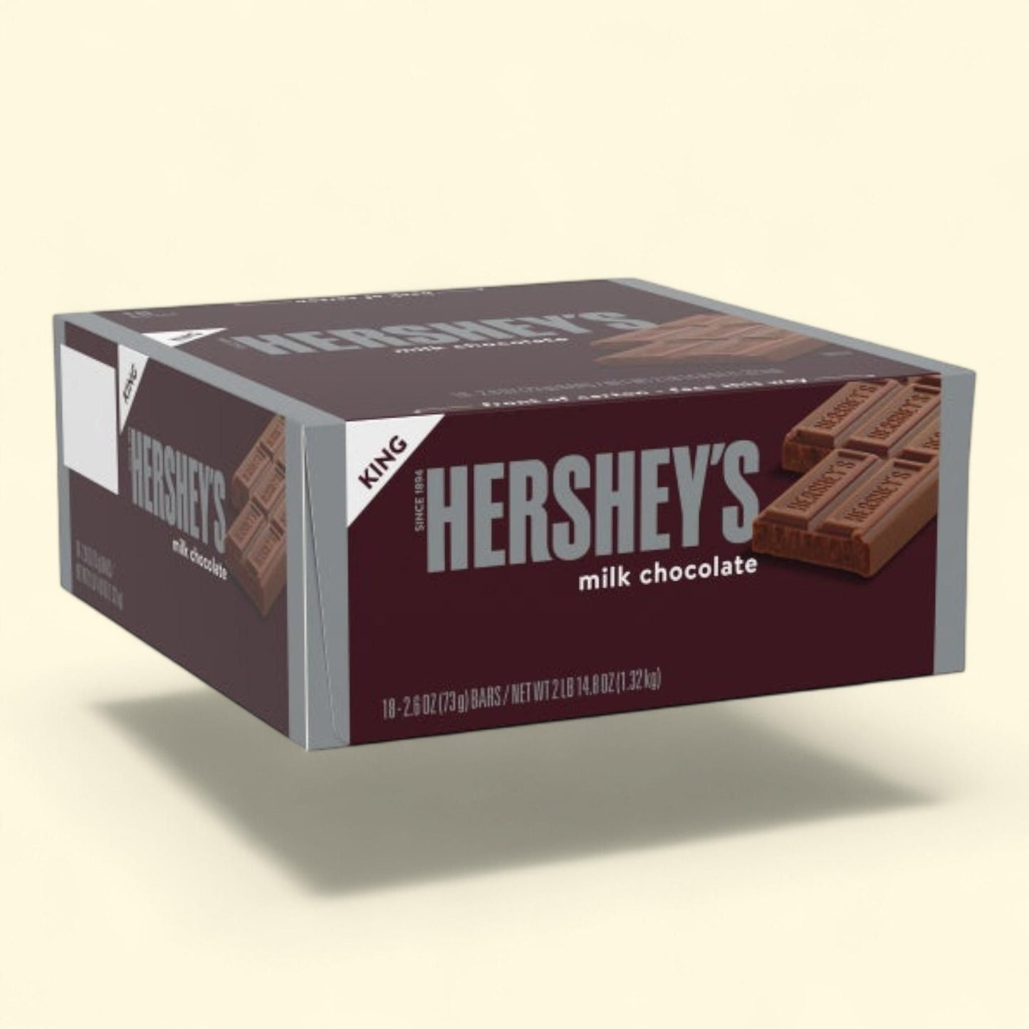 Hershey's Milk Chocolate Bars, King Size, 2.6 oz, 18-count