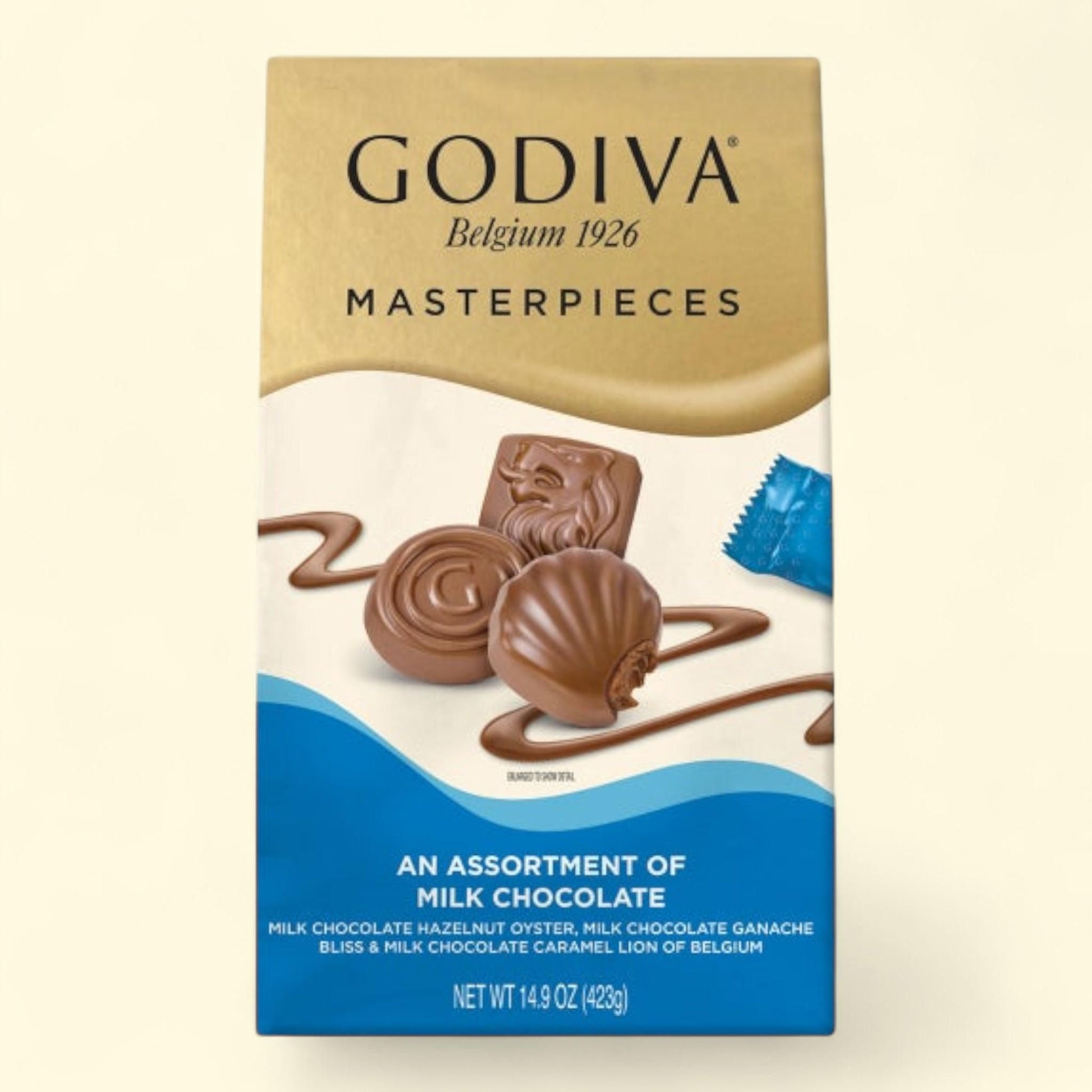 Godiva Masterpieces Milk Chocolate, 14.9 oz 4-Pack — authentic US product shipped worldwide by Treatspree