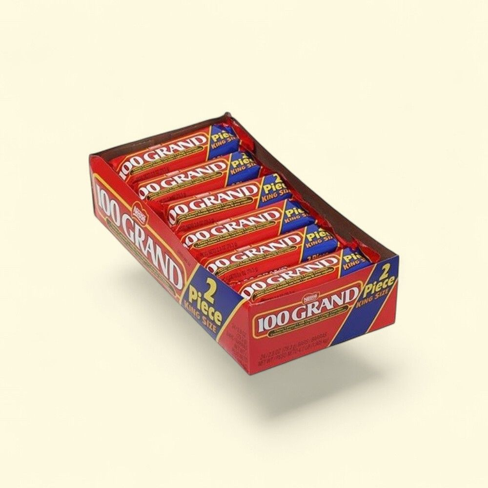 100 Grand Share Size Chocolate Candy Bars (24 Count) — authentic US product shipped worldwide by Treatspree