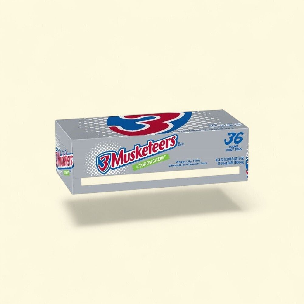 3 Musketeers Regular Chocolate Bars, 36-Count Box — authentic US product shipped worldwide by Treatspree