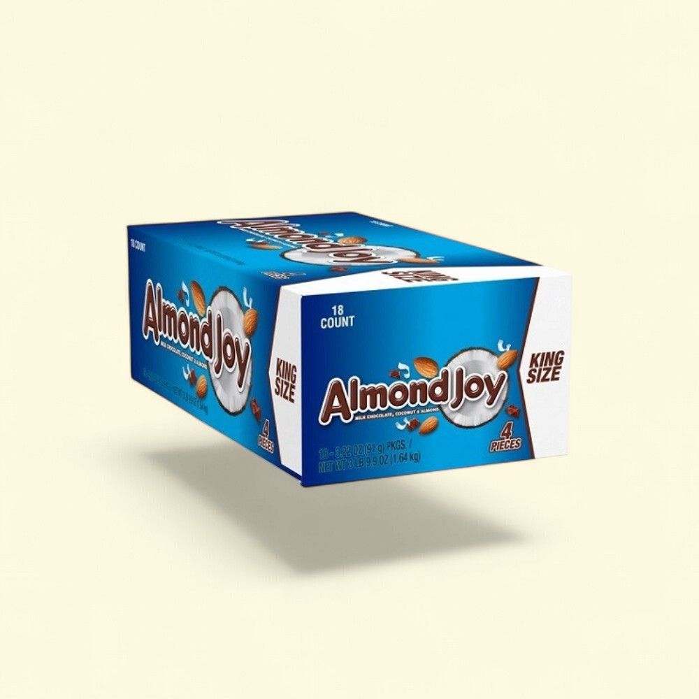 Almond Joy King Size Candy Bar - 18 Count Box — authentic US product shipped worldwide by Treatspree
