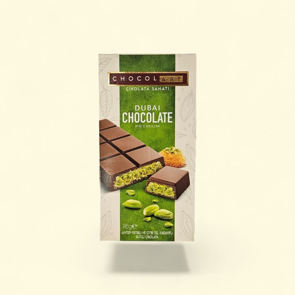Chocolart Pistachio Dubai Chocolate (6ct, 95g) — authentic US product shipped worldwide by Treatspree