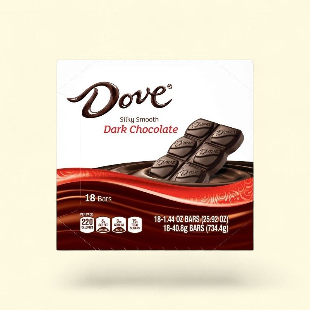 Dove Dark Chocolate Candy Bar, 18 Count — authentic US product shipped worldwide by Treatspree