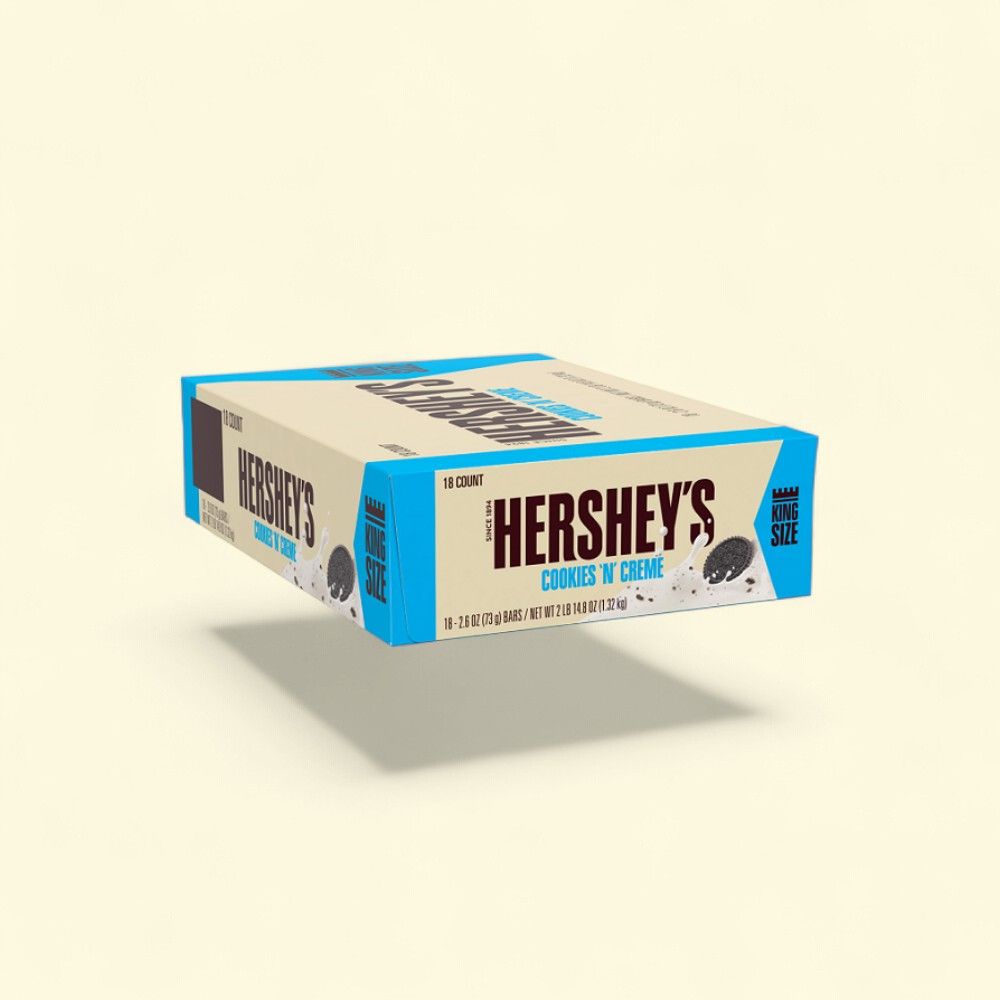 Hershey's Cookies 'n' Creme King Size Bar (18 Count) — authentic US product shipped worldwide by Treatspree