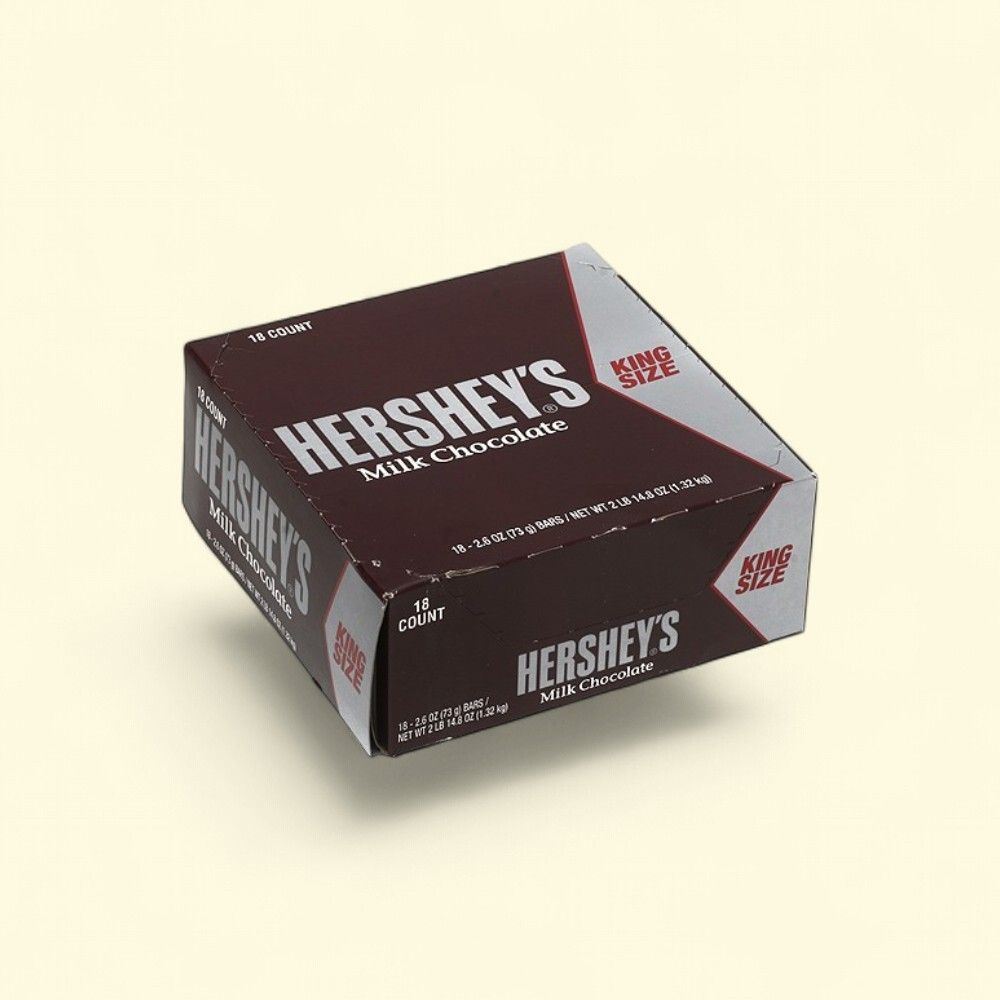 HERSHEY'S Milk Chocolate King Size Bar - 18 Count Box — authentic US product shipped worldwide by Treatspree