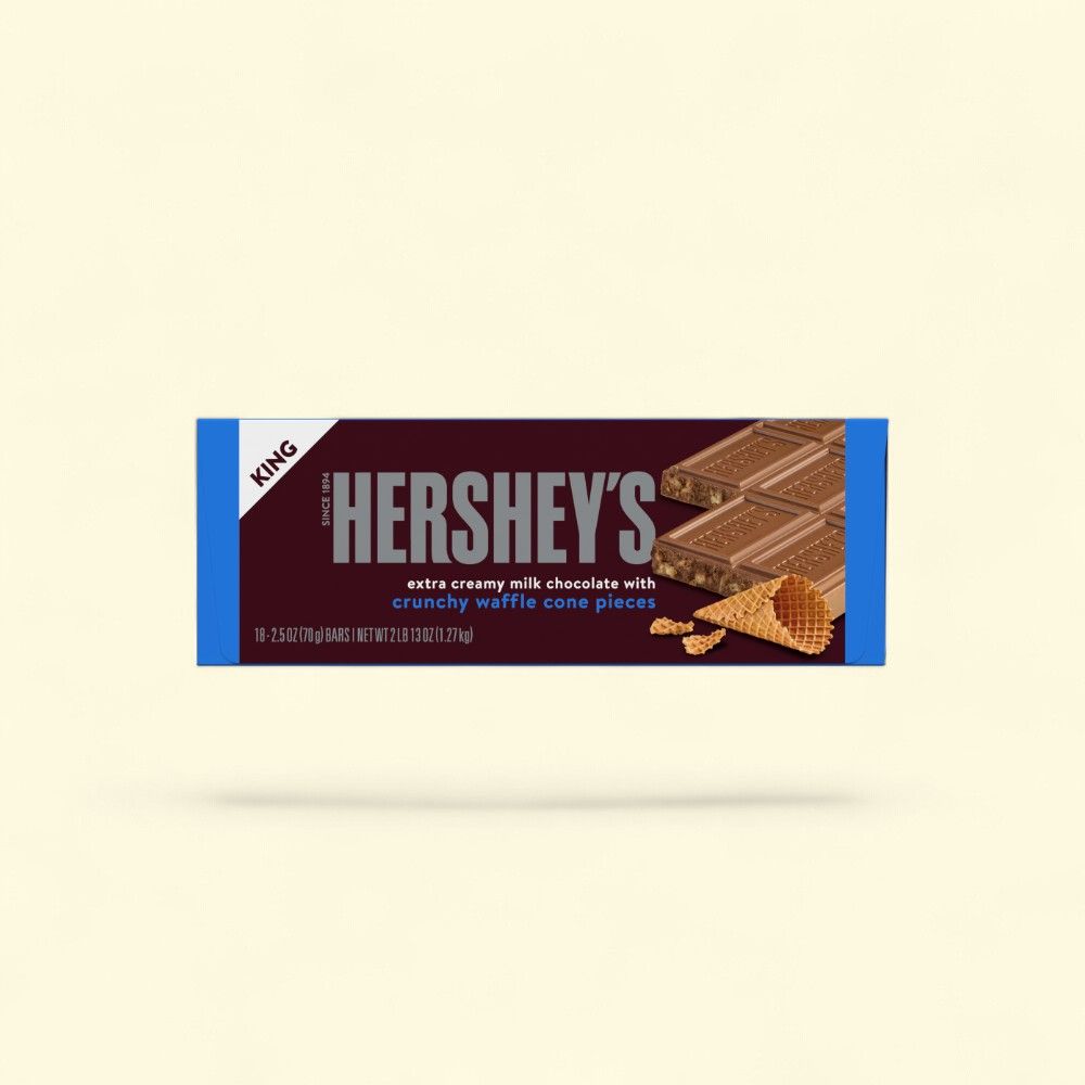 HERSHEY'S Waffle Cone King Size Candy Bars (18 Count) — authentic US product shipped worldwide by Treatspree