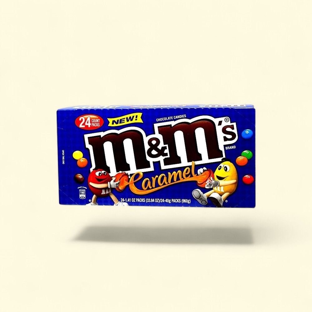 M&M's Caramel Chocolate Candies - 24 Count Pack — authentic US product shipped worldwide by Treatspree