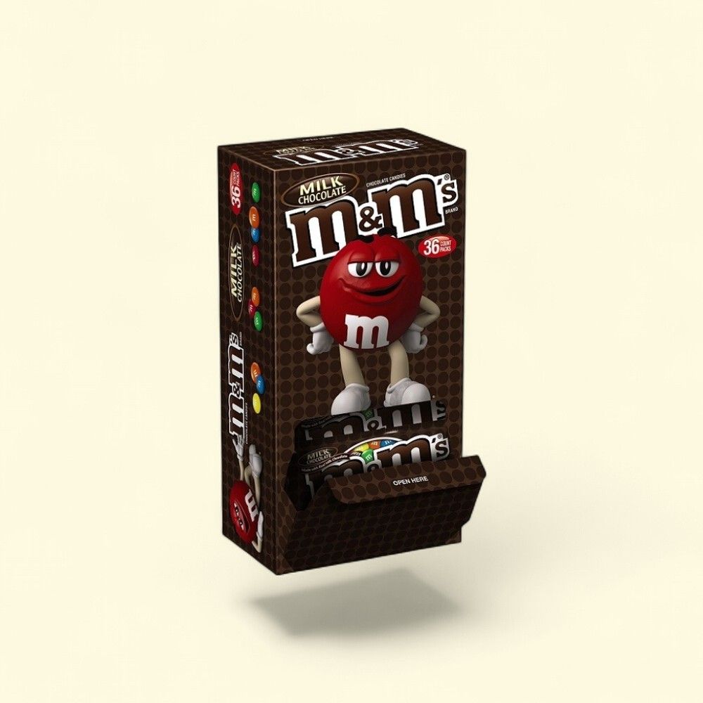 M&M's Milk Chocolate Singles Dispenser - 36 Count — authentic US product shipped worldwide by Treatspree