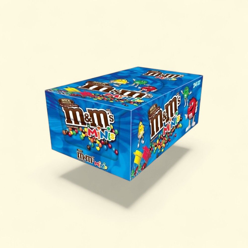 M&M's Minis Milk Chocolate Candy Tubes King Size (24 Count) — authentic US product shipped worldwide by Treatspree