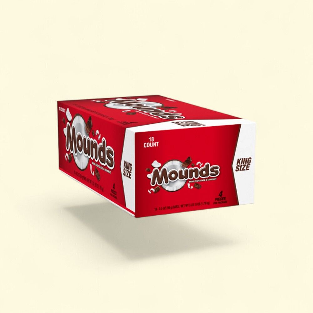 Mounds Dark Chocolate & Coconut King Size Bar Box - authentic US product shipped worldwide by Treatspree