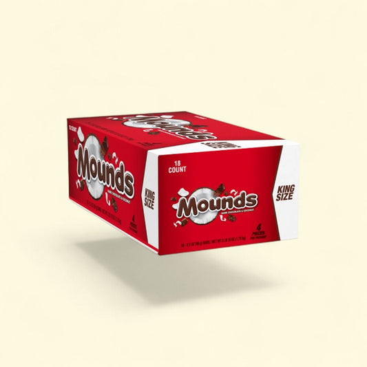 Mounds Dark Chocolate & Coconut King Size Bar Box - authentic US product shipped worldwide by Treatspree