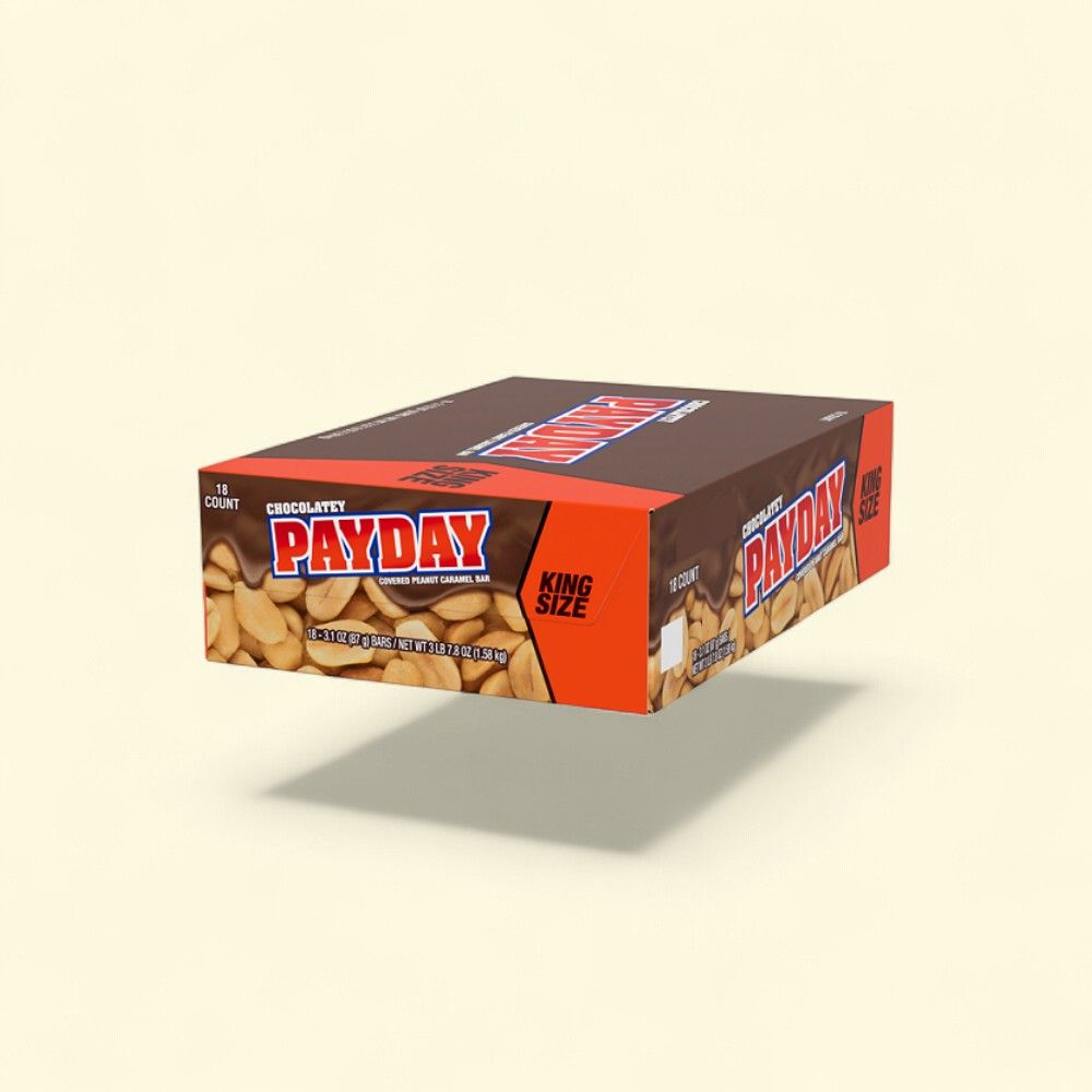 PAYDAY King Size Chocolatey Peanut Caramel Candy Bar (18-Count) — authentic US product shipped worldwide by Treatspree